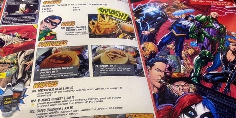 dc comic superheroes cafe